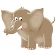 thumbnail image 2 of Elephant Wall Decal Mural by Wallmonkeys Peel and Stick Graphic (36 in W x 29 in H) WM156109, 2 of 4