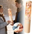 thumbnail image 2 of Valentine’s Day Preserved Rose Cylindrical Display With Built In LED Lights Eternal Real Bouquet For Girlfriend Wife Her On Anniversary Bir Easter St. Patrick's Day Wreath Decor B 50x10cm, 2 of 6