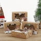 thumbnail image 1 of Paquete de 12 cajas de galletas navideñas con ventana, cajas grandes para golosinas de panadería y comida navideña para regalar, repostería, dulces, obsequios de fiesta, regalo kraft de Navidad B, 1 of 5