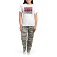 thumbnail image 4 of CafePress - Boston Terrier Love Heart Trees Pajamas - Women's Short Sleeve Print T-Shirt and Pants Light Cotton Pajama Set, 4 of 7