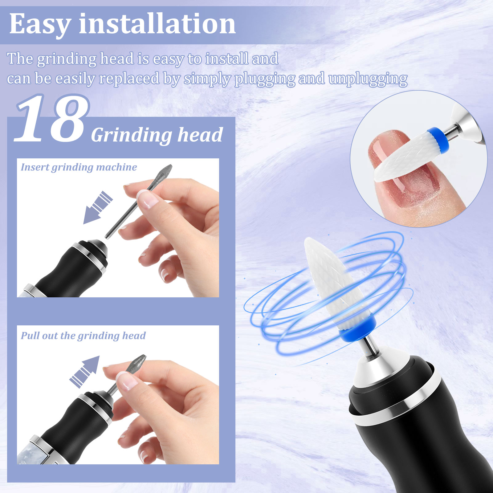 FYJUCPA Electric Nail File Kit, 20000 RPM photo 8