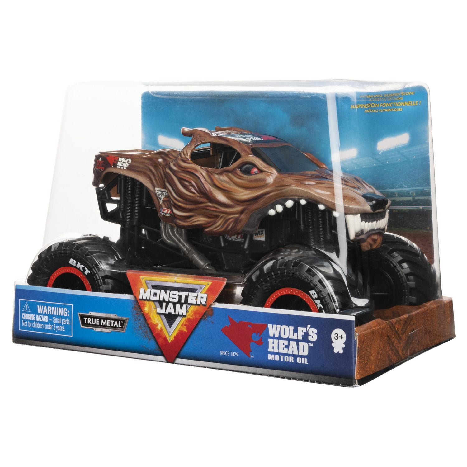 Monster Jam, Official Wolf’s Head Monster Truck, Collector Die-Cast Vehicle, 1:24 Scale