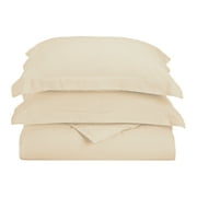 Superior Solid Wrinkle-Free Duvet Cover Set, Full/ Queen, Tan