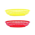 thumbnail image 2 of Juego de cestas Mantelería de 9 pulgadas, 6 piezas, plástico rojo y amarillo, 2 of 2