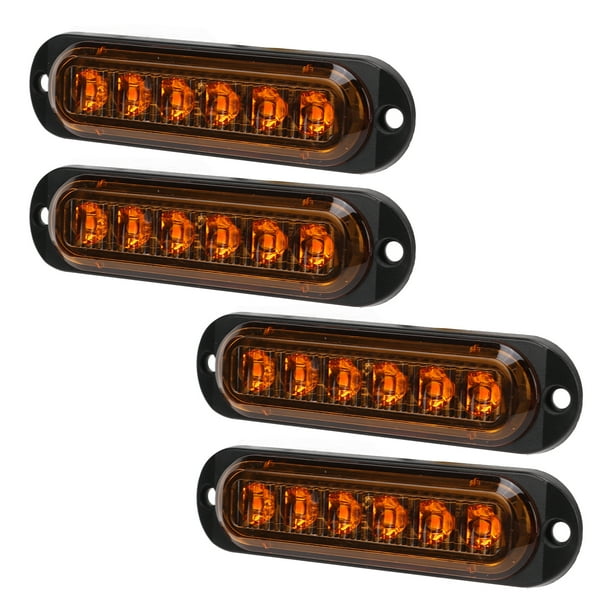 Luces de posición laterales para camiones, 4 piezas Luces de posición laterales para camiones Luces de posición laterales Luz de emergencia para camiones Rendimiento confiable