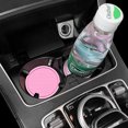 thumbnail image 3 of Posavasos para automóvil, 4 soportes universales antideslizantes integrados en adornos, accesorios para el interior del coche, color rosa, 3 of 5