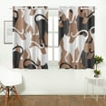 thumbnail image 2 of MKHERT Black And White Cats Window Curtains Kitchen Curtain Room Bedroom Drapes Curtains 26x39 inch, 2 Piece, 2 of 3