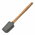thumbnail image 1 of Round Wood Handle Silicone Spatula Household Mixing Scraper Kitchen Baking Cake Scraper Ceramic Bakeware Set Ceramic Baking Sheet Bakeware Organizer for Cabinet Set Bakeware Organizer Rack for Cabinet, 1 of 3