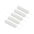 thumbnail image 1 of Unique Bargains 5 Pcs Résistances 2 Ohms, Résistance Ciment Céramique 10W Kit de Résistance Ciment de Puissance Tolérance 5 % pour Adaptateurs d'Alimentation Audio, 1 of 4