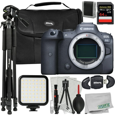 Image of Ultimaxx Advanced Canon R6 Mirrorless Digital Camera (Body) Bundle - Includes: 64GB Extreme Pro Memory Card Lightweight Tripod & More