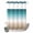 GradientXM1442, variant on No Hook Shower Curtain with Built-in Rings - Teal Green Khaki Retro Gradient Washable Waterproof Fabric Bathroom Curtains for Hotel,Rentals, 72X 96 Inch Extra Long , Abstract Watercolor