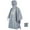 Gray, variant on Wancir Waterproof Rain Poncho Lightweight Reusable Hiking Hooded Coat Jacket for Outdoor Activities