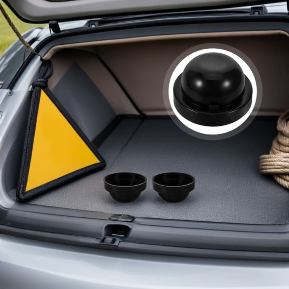 TABLZONE 2Pcs Car Headlight Dust Cover Cap Black Rubber Seal for Precise Fit and Uv Resistance