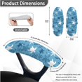 thumbnail image 6 of FKELYI Blue Starfish Turtle Print Office Chair Slipcover with Removable Armrest Covers 3 Pcs Set Swivel Armchair Protector Cover Dustproof Home Decoration, Large, 6 of 6