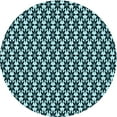 thumbnail image 1 of Ahgly Tapis Rond Lavable en Machine Intérieur Transitionnel Bleu Lagon, 8 Pieds Rond, 1 of 7