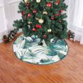 thumbnail image 2 of FMSHPON Palm Tree Banana Leaves Xmas Christmas Tree Skirt Stand Mat for Holiday Party Decoration Indoor Outdoor 48 inches, 2 of 3