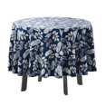 thumbnail image 1 of Vargottam Indoor/OutdoorRoundTablecloth 58 InchRoundTablecloth Waterproof PatioTableCloths,Spring/SummerTableCovers For Backyard CircularTable/Bbqs/Picnic -Royal Blue, 1 of 8