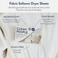 thumbnail image 6 of Clean People Fragrance Free Fabric Softener Dryer Sheets - Removes Static Cling - Vegan - 120 Pack, 6 of 9