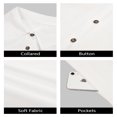 thumbnail image 6 of Summer Short Sleeve Solid Collared Button Down A Line Casual Loose Mini Shirt Dress, 6 of 6