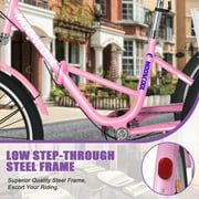 MOONCOOL Adult Tricycle 7 Speed, 24 inch Folding/Not Folding Three Wheel Bikes Cruise Trike for Seniors, Adults, Cargo Basket, Multiple Colors