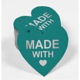 thumbnail image 2 of Inkdotpot Pack Of 50 Real Silver Foil Paper Tags Made With Love Wedding Favor Hang Tags, 2 of 6