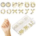 thumbnail image 3 of HAOAN30 Pcs Delicate Nail Charm Metal Gems for Nails Bedazzle Rhinestones, 3 of 8