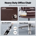 thumbnail image 4 of Qusaphy Big & Tall Office Chair 800LBS Heavy Duty - Ergonomic PU Leather Chair with 5D Armrests, 90°-120° Recline, Silent Wheels, 4 of 10