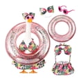 thumbnail image 3 of Summer Porch Goose Outfits Hawaiian Bikini Costume Fits Statue Tropical Swimwear Set Includes Sunglasses Hat,porch goose, 3 of 6