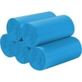 thumbnail image 1 of 5 volúmenes de pequeñas bolsas de basura 200 duraderos 4 galones bolsas de basura pequeñas Oficina Familiar Cocina Baño dormitorio Bolsillo de basura interior (azul), 1 of 5