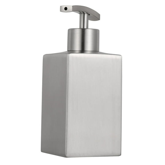 Foxnovo Soap Lotion Dispenser Bathroom Silver Modern Sleek Design 304 Stainless Steel 1Set