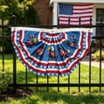 thumbnail image 6 of Miwamany Patriotic Pleated Fan Flag Banner,4th of July Decorations for Outdoor Porch & Railing, Red White & Blue Decor for 4th of July, Memorial Day, Independence Day Decorations, 6 of 8