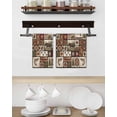 thumbnail image 3 of Country Patch Plaid Kitchen Dish Towels for Drying Dishes Set of 2, Brown Farmhouse Retro Bear Deer Cabin Waffle Weave Microfiber Hand Tea Bathroom Towels Quick Dry & Absorbent Towel 15.7x23.6, 3 of 7