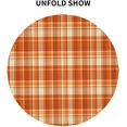 thumbnail image 4 of Fall Tablecloth 60 Inch Round Autumn Thanksgiving Plaid Table Cloth Dust-Proof Wrinkle Resistant Rustic Tablecloth for Holiday Kitchen Dining Room Party Picnic Indoor Outdoor, 4 of 5