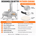 thumbnail image 4 of Segmart 12" Wood Pellet Pizza Oven, Portable Outdoor Pizza Maker with Fast Heating, Rotating Stone & Thermometer for Camping Backyard Patio, 4 of 11