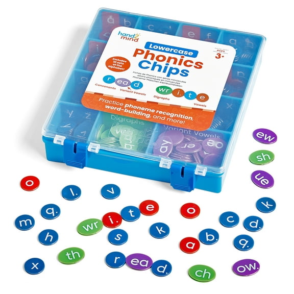 hand2mind Lowercase Phonics Chips, Alphabet Letters, Lowercase Letters, Alphabet Toys, Ages 3