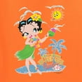 thumbnail image 5 of Wild Bobby, Betty Boop Island Girl Paradise Betty Boop Unisex Crewneck Sweatshirt, Orange, X-Large, 5 of 5