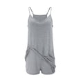 thumbnail image 6 of Girls Tennis Dress with Shorts Spaghetti Strap Sleeveless Golf Casual One Piece Short Romper with Pockets (11 Years, Gray), 6 of 8