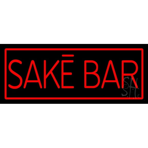 Sake Bar LED Neon Sign 10 x 24 - inches, Clear Edge Cut Acrylic Backing, with Dimmer - Bright and Premium built indoor LED Neon Sign for Bar decor.