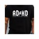 thumbnail image 1 of Plus Size, 'ADHD' Print Casual T-Shirt For Men, Breathable Short Sleeve Loose Sports Tee Big & Tall Summer Clothing, 1 of 5
