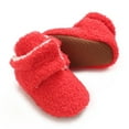 thumbnail image 5 of Otqutp Round Toe Boots for Toddler Baby Snow Shoes Prewalker Boots Booties Toddler Soft First Girls Warming Boys Baby Shoes 0-9 Months(Red,6-9 Months), 5 of 7
