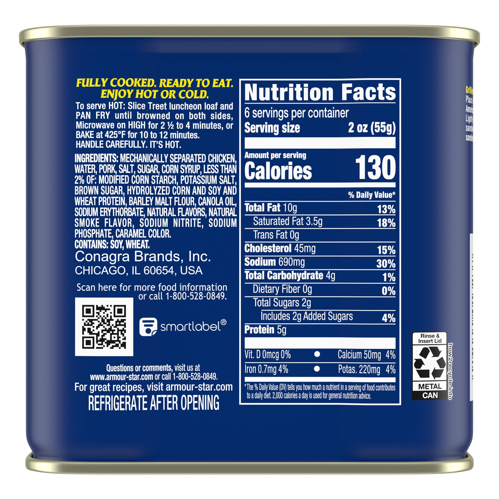 Armour Original Treet, 5g Protein Per Serving, 12oz Can