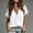White, variant on Women's V-Neck Top, Short Flutter Sleeve Cotton Linen Blend Blouse, Center Pleated Front Relaxed Fit Shirt for Vacation, Beach, and Casual Daily Wear