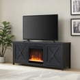 thumbnail image 2 of Evelyn&Zoe Granger Rectangular TV Stand with Crystal Fireplace for TV's up to 65", Black, 2 of 11
