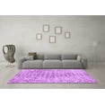thumbnail image 3 of Ahgly Company Indoor Round Abstract Purple Contemporary Area Rugs, 6' Round, 3 of 4