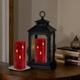 thumbnail image 6 of Debonair Flameless 3 Wicks LED Candles Set of 1 Acrylic Glass Pillars Battery Operated Flickering Candles for Home Decor Wedding Festival Cafe Restaurant Decor（5.9" x 2.7"）, 6 of 10