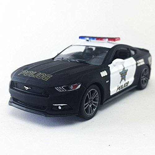 Kinsmart 2015 Ford Mustang gt Noir Blanc Voiture de Police d'État 1/36 Échelle Diecast Intercepteur
