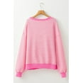 thumbnail image 6 of Women's Pink Stripe Santa Claus Print Drop Shoulder Long Sleeve Top | [ZhiHiMeRi] | (US 4-6)S, 6 of 6