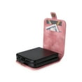 thumbnail image 3 of Dteck Case for Samsung Galaxy Z Flip 4,Magnetic Leather Card Pocket Case Shockproof Hard PC Bumper Wallet Cover,Pink, 3 of 8