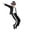 Black, variant on Pop Star Halloween Clothing Sets, White Coat, Sequin Pants, Hat, Tie, 80s Retro Stage Outfit, 4 Piece, 3-4 Years
