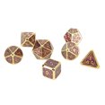 thumbnail image 2 of Juego de dados poliédricos de 7 Uds., accesorios de juego de mesa de dados de Metal divertidos y exquisitos portátiles para fiestas navideñas, 2 of 9